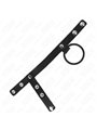 Kink - Silicone Penis Ring 3.8 Cm With Ball Divider And Leather Strap 22 X 1.5 Cm