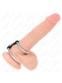 Kink - Cinturino in Pelle Vegana con 2 Anelli Fallici in Metallo 3,7-5 Cm