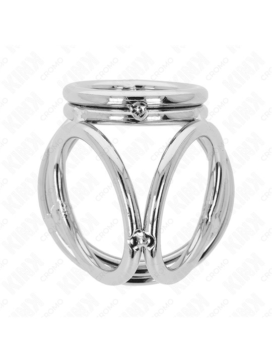 Kink - Triplo Anello Fallico in Metallo 3,8-5 Cm Mod. 1