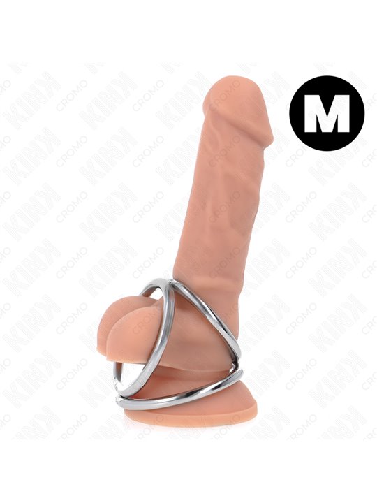 Kink - Triple Chrome Metal Penis Ring 3.8 Cm To 5 Cm Model 2