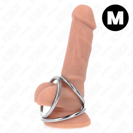 Kink - Triplo Anello Fallico in Metallo 3,8-5 Cm Mod. 2