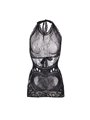 Subblime - 952075 Short Fishnet Dress With Back Back And Heart Detail Black One Size