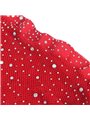Subblime - 952181 Fishnet Bodystocking With Gloves And Diamonds Red One Size