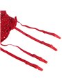Subblime 952181 - Bodystocking a Rete con Guanti Rosso Taglia Unica