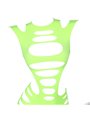 Subblime - 952280 Green Long Sleeve Elastic Fishnet Bodystocking One Size