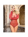 Subblime 952303 - Body a Manica Lunga con Strass Rosso Taglia Unica
