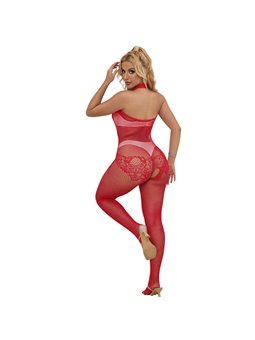 Subblime 952372 - Bodystocking con Cavallo Aperto Rosso Taglia Unica