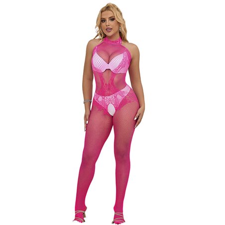 Subblime 952389 - Bodystocking con Cavallo Aperto Rosa Taglia Unica