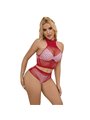 Subblime 952402 - Body a Rete 2 Pezzi con Strass Taglia Unica Rosso