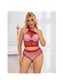 Subblime 952402 - Body a Rete 2 Pezzi con Strass Taglia Unica Rosso