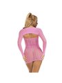 Subblime 952471 - Abito Corto Sexy a Rete Rosa Taglia Unica