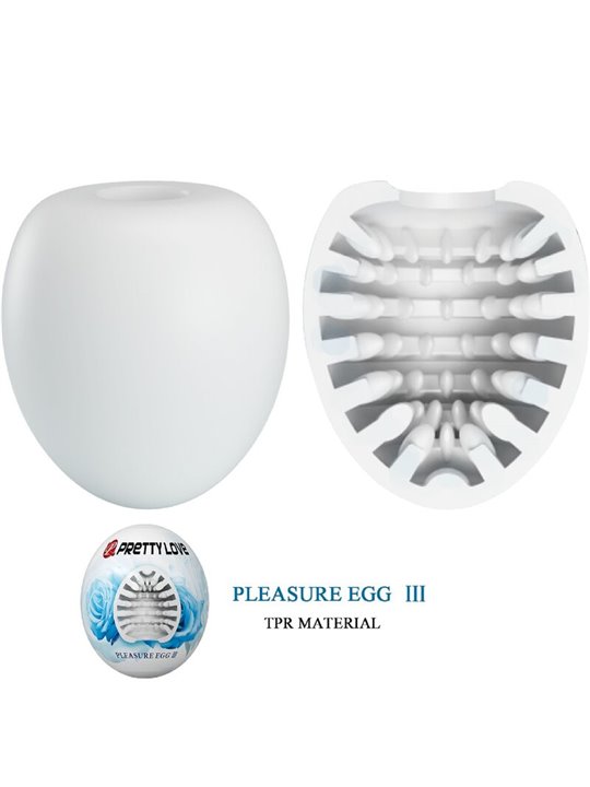 Pretty Love Pleasure Egg III - Masturbatore per Uomo in Silicone Bianco