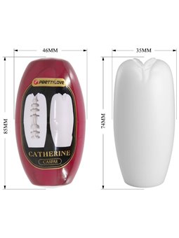 Pretty Love Catherine - Masturbatore per Uomo in Silicone Bianco