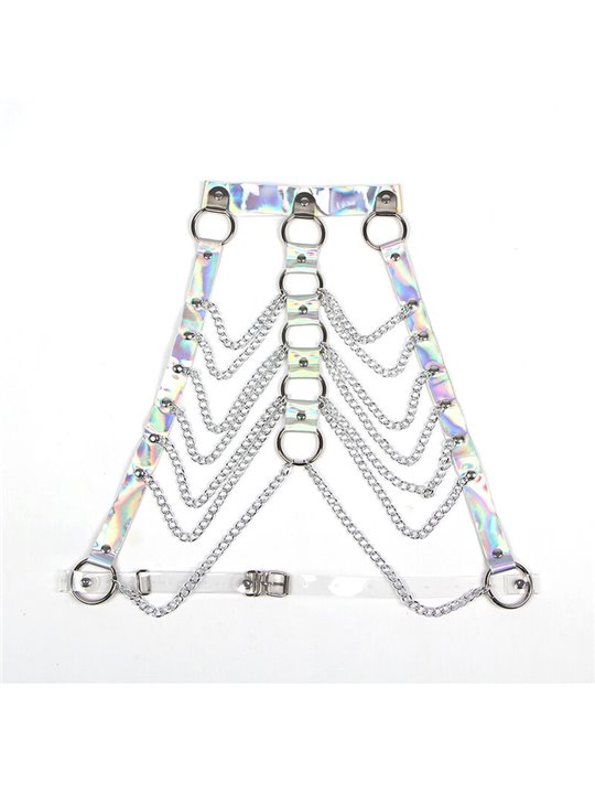 Subblime 953737 - Imbracatura Pettorale con Catene Argento Taglia Unica
