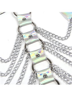 Subblime 953737 - Imbracatura Pettorale con Catene Argento Taglia Unica