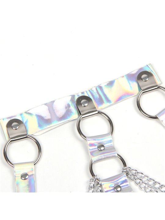 Subblime 953737 - Imbracatura Pettorale con Catene Argento Taglia Unica