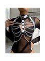 Subblime 953737 - Imbracatura Pettorale con Catene Argento Taglia Unica