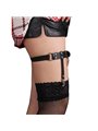 Subblime 953744 - Giarrettiera Punk in Pelle Nera Taglia Unica