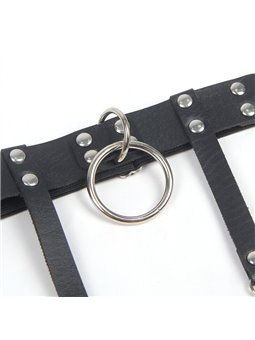 Subblime - 953744 Adjustable Leather Punk Garter Black One Size