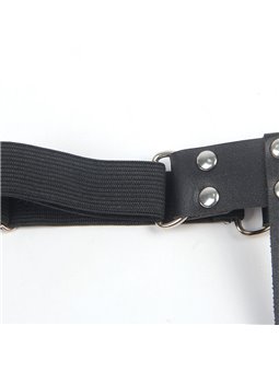 Subblime 953744 - Giarrettiera Punk in Pelle Nera Taglia Unica