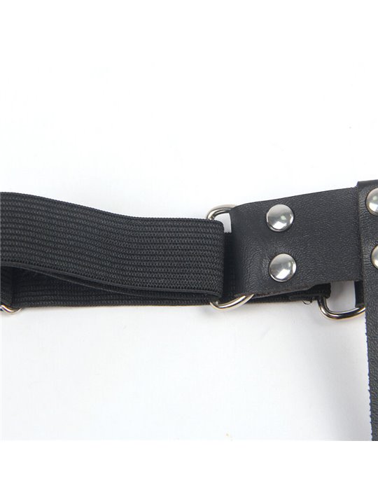 Subblime - 953744 Adjustable Leather Punk Garter Black One Size