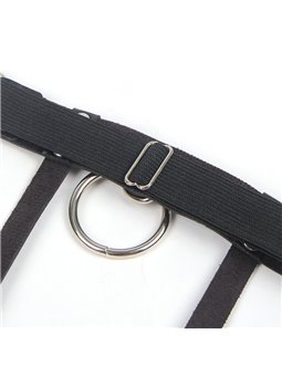 Subblime 953744 - Giarrettiera Punk in Pelle Nera Taglia Unica