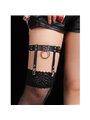 Subblime 953744 - Giarrettiera Punk in Pelle Nera Taglia Unica