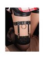 Subblime 953744 - Giarrettiera Punk in Pelle Nera Taglia Unica