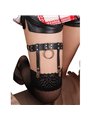 Subblime 953744 - Giarrettiera Punk in Pelle Nera Taglia Unica