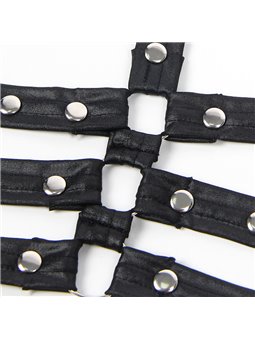 Subblime - 954413 Leather Bondage Body Black L/Xl