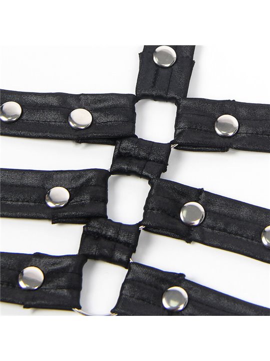 Subblime - 954413 Leather Bondage Body Black L/Xl