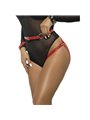 Subblime - 953706 Handcuffs With Bondage Belt Red One Size