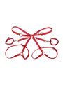 Subblime - 953706 Handcuffs With Bondage Belt Red One Size