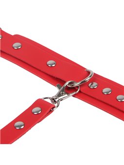 Subblime 953706 - Polsini con Cintura Bondage Rosso Taglia Unica