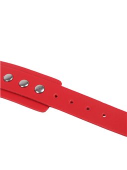 Subblime - 953706 Handcuffs With Bondage Belt Red One Size
