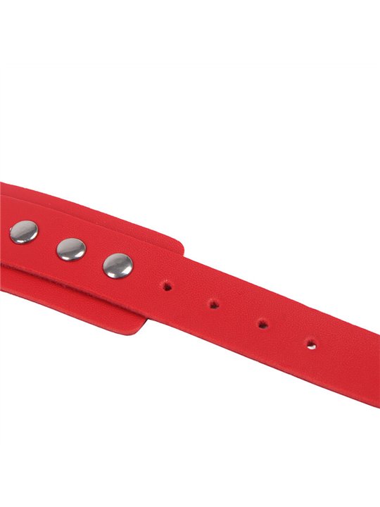 Subblime 953706 - Polsini con Cintura Bondage Rosso Taglia Unica