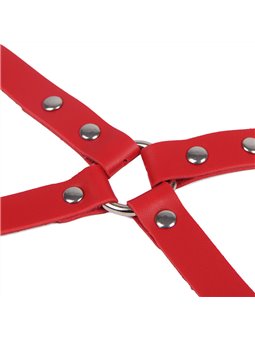 Subblime 953706 - Polsini con Cintura Bondage Rosso Taglia Unica