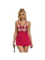 Subblime - 954130 Babydoll With Red Floral Design L/Xl
