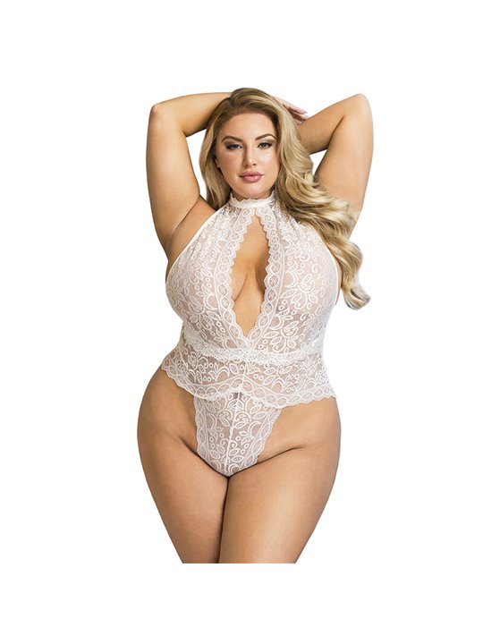 Subblime - 953850 Lace Bodysuit White S/M