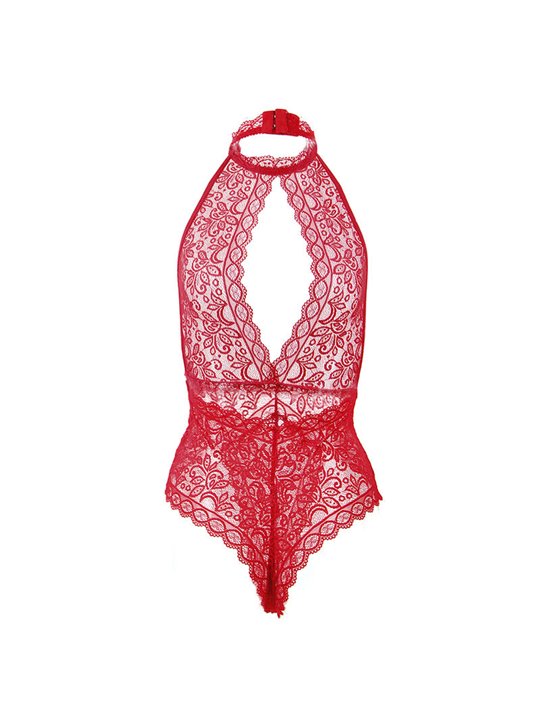 Subblime - 953881 Open Cup Bodysuit Red L/Xl