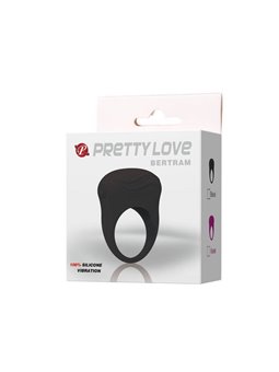 Pretty Love Bertram - Anello Fallico con Vibrazione Nero