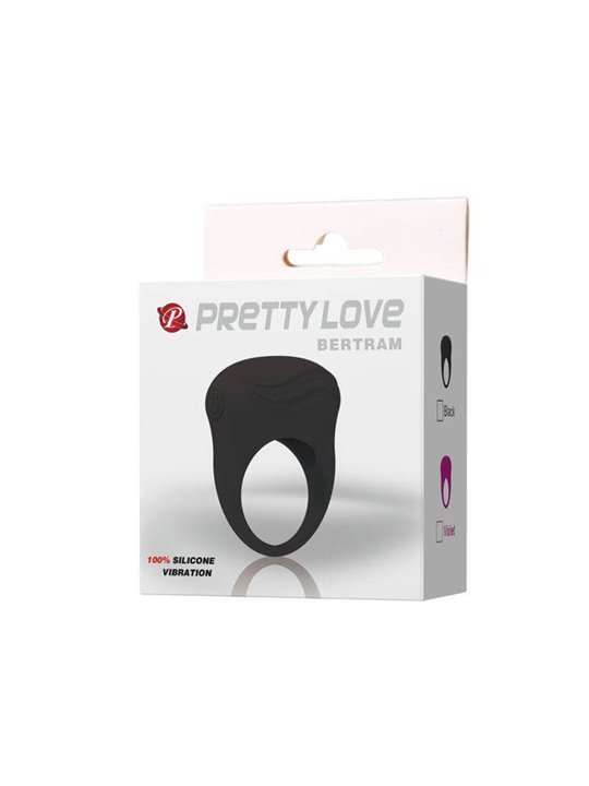 Pretty Love Bertram - Anello Fallico con Vibrazione Nero