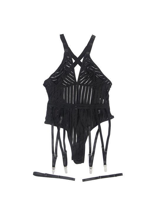 Subblime - 954154 Body With Garter Belt Black L/Xl