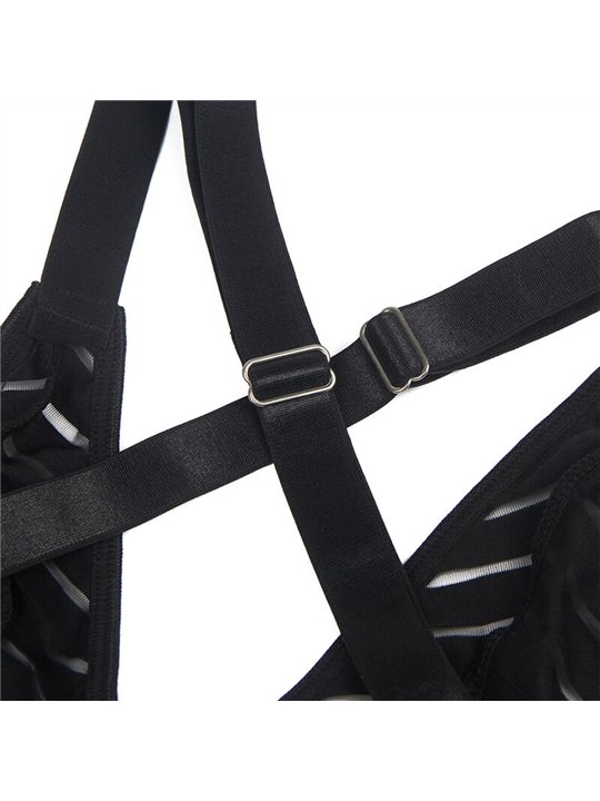 Subblime - 954154 Body With Garter Belt Black L/Xl
