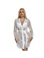Subblime - 954369 Long Sleeve Nightgown With Floral Design White S/M