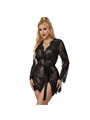 Subblime - 953751 Lace Nightgown + Thong Black S/M