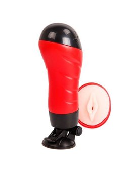 Crazy Bull Delia - Masturbatore Maschile a Forma di Vagina e Base con Ventosa