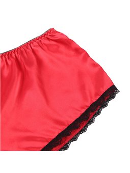 Subblime 953898 - Bralette e Culotte in Seta e Pizzo + Slip Rosso S/M