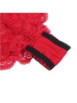 Subblime 953898 - Bralette e Culotte in Seta e Pizzo + Slip Rosso S/M