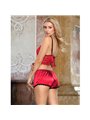 Subblime 953898 - Bralette e Culotte in Seta e Pizzo + Slip Rosso S/M